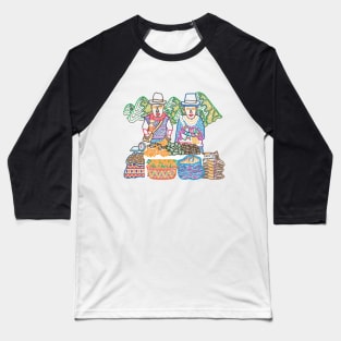 SILVIA MARKET GUAMBIANO SOUTH AMERICA COLOMBIA - linework Baseball T-Shirt